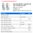 thumbnail image 2 of Glove Box Light Bulb - Compatible with 1986 - 2005 Mercury Sable 1987 1988 1989 1990 1991 1992 1993 1994 1995 1996 1997 1998 1999 2000 2001 2002 2003 2004, 2 of 2