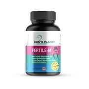 Men's Planet Fertile-M | Male Fertility Supplement | Supports Healthy Reproductive Function | Boosts Energy, Stamina, Immunity | 60 Capsules (1 Pack)