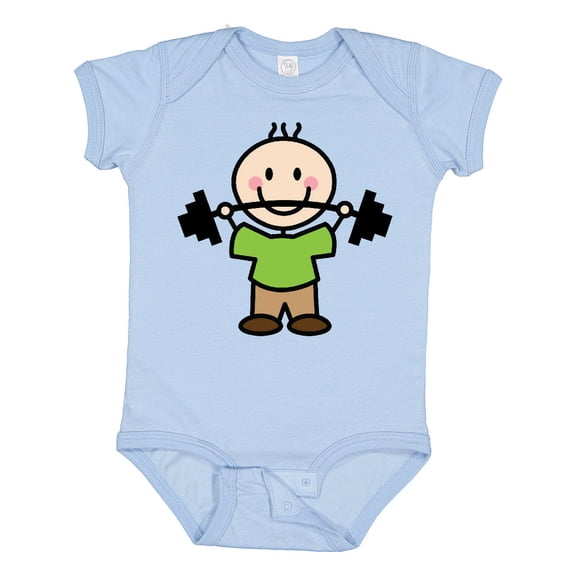 Inktastic Weightlifting Boy Weightlifter Exercise Boys Baby Bodysuit