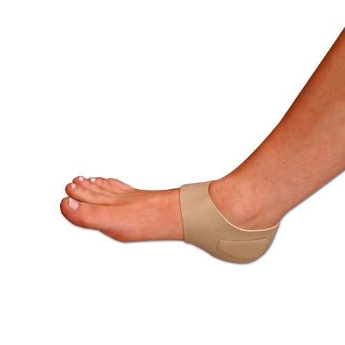 (MED, Beige) - Heel Hugger with therapeutic gel pads Men 6 - 9 ; Women 8 - 11