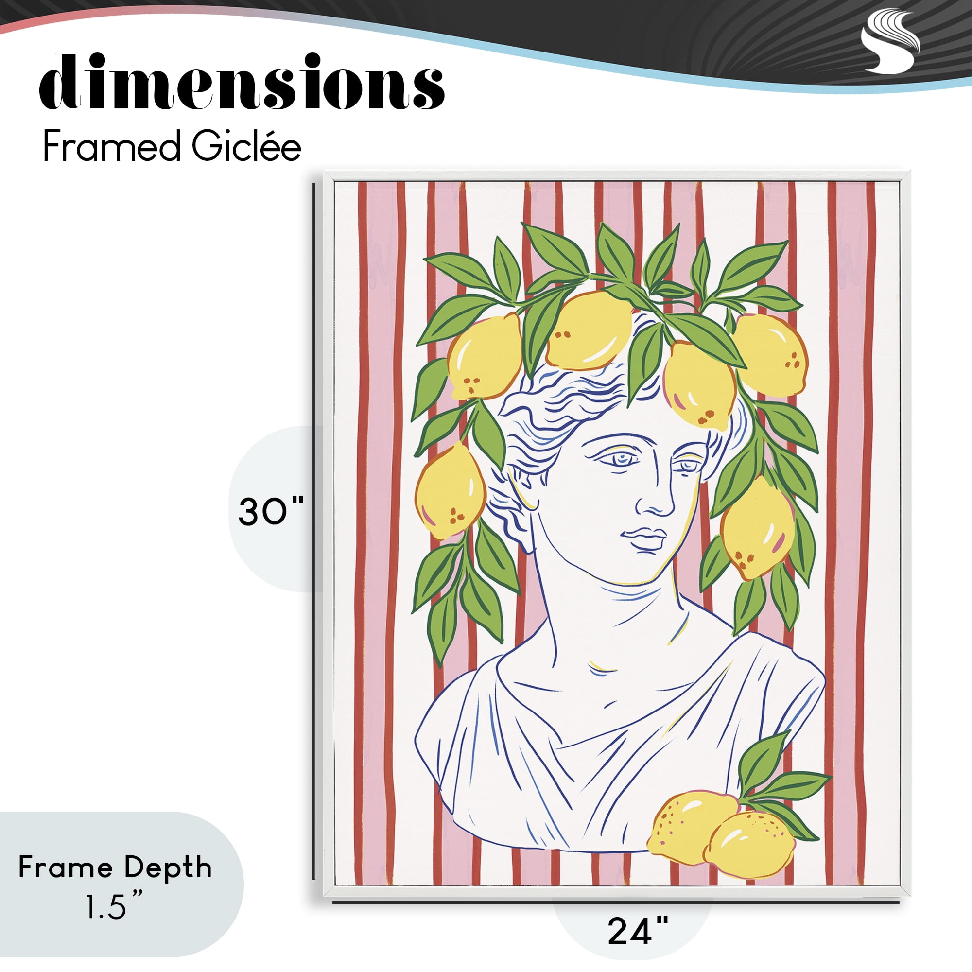Stupell Industries La Limona Sculpture Face White Framed Giclee Art, design by Radhika Modi