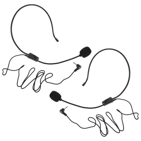 EXHUMKY 2pcs Microphones For Singing Vocal Wired Headset Microphone Black Plastic For Singers Stage Performances
