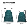 thumbnail image 2 of Xecao teal sparkling Pattern Sports Drawstring Backpack - String Swim Gym Bag with Wet Proof Pocket for Women&Men-Small, 2 of 6