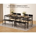 thumbnail image 2 of Dining Table Set for 4, 4 Pieces Kitchen Table Set with Chairs and Bench for Living Room & Apartment, Black, 2 of 6