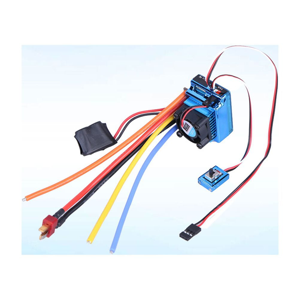 Durable 120A ESC Brushless Electric Controller in Blue for RC Models with Low Internal Resistance