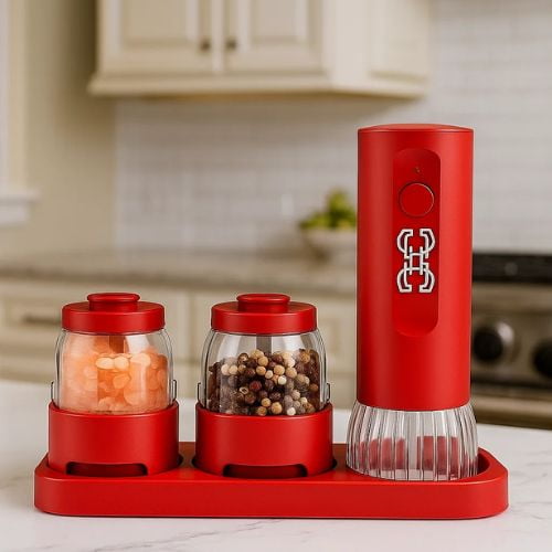 Interchangeable Herb Mill Grinder - Red