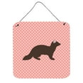 thumbnail image 1 of Sable Marten Pink Check Wall or Door Hanging Prints, 6 x 6 in., 1 of 1