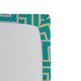 thumbnail image 3 of Ambesonne Turquoise Fitted Sheet, Art Deco Square Lines, Full Size, Turquoise Yellow, 3 of 3