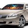 thumbnail image 3 of Yuyamidu Coconut Tree Sunshade for Car Windshield Sunset Car Shade Front Windshield for Car SUV Truck Van Seaside Car Sun Shade UV Sun and Heat Reflector, 3 of 5