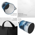 thumbnail image 4 of PAYOHTO Foldable Laundry Room Hamper Bucket Waterproof Bathroom Basket for College Student Living Room Storage Pillows Blankets Wolf Howling Ssnowy Mountain, 4 of 8