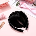 thumbnail image 4 of EeaseMX Pelucas sintéticas de moda, diadema, flequillo frontal, extensiones de cabello con flecos, para mujeres y niñas (negro), 4 of 8