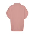 thumbnail image 4 of Holiday Casual Wear V-Neck Women Tops, 2025 Summer Fashion Trends Airport Outfits for Cute Tops Spring Y2K Beach Trendy Short Sleeve Shirts Ladies and Blouses Womens Basic Pink L, 4 of 6