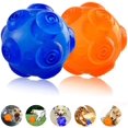 thumbnail image 1 of Pelota chirriante de juguete para perros, juguete interactivo para mascotas rebotantes de goma no tóxica para perros medianos y grandes, masticadores agresivos [flotable en agua, 2 piezas, 1 of 5
