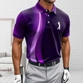 thumbnail image 4 of Zysthvn Summer Men's Tops Shirts Polo Casual Tennis Work T Shirts for Men Short Sleeve Lapel Printed Tops, 4 of 5