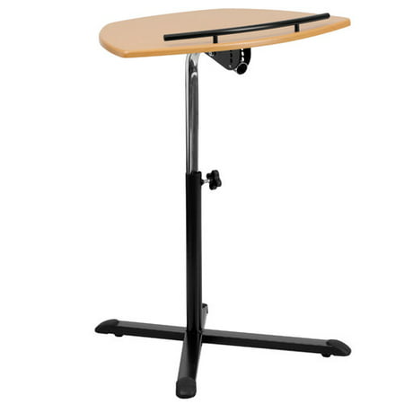 Flash Furniture Height Adjustable Laptop Computer Stand, Cherry