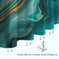 thumbnail image 6 of Teal Marble Gold Line Pattern Shower Curtain 36"x72" ,Bathroom Decorative Shower Curtains Set with 12 Hooks,Modern Waterproof Washable Shower Curtain, 6 of 6