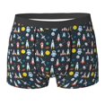 thumbnail image 6 of Men's Boxer Briefs, Rocket Space Soft Comfy Mens Underwear Boxer Briefs Breathable With Widen Waist, 6 of 7