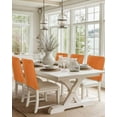 thumbnail image 6 of nqOlkjepod Orange Chair Covers Set of 8, Decorative Chair Back Cover, Pure Orange Dining Room Chair Slipcovers Removable Chair Protectors Covers for Party Banquet, 6 of 7