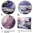 thumbnail image 3 of Designart "violet Glacier Glacial Glow" Landscapes Wall Art Print, 3 of 5