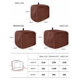 thumbnail image 2 of Dark Brown Toaster Cover 4 Slice, Large Kitchen Appliance Covers, Vintage Country Monochrome Chocolate Color Toaster Oven Cover with Loop, Bread Machine Cover Polyester Dust Cover Protection, 2 of 4
