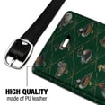thumbnail image 3 of Reeds and Ducks Pattern Mallard Wood Redhead Hooded Merganser Rectangle Leather Luggage Card Suitcase Carry-On ID Tag, 3 of 7