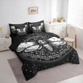 thumbnail image 4 of Homewish Gothic Skull Moth Bedding Comforter Set 7pcs, Western Bohemian Animal Queen Bedding Sets, Mystic Astrology Reversible Queen Sheet Sets, Breathable Home Decor, 4 of 8