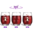 thumbnail image 2 of Merry Christmas Shetland Sheepdog Santa Hat Xmas Tree Winter Holiday 15oz Stemless Wine Glass Mug Sheltie Dog Lover Gifts Wine Glasses Cup - 01013, 2 of 5
