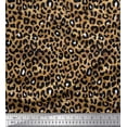 thumbnail image 3 of Soimoi Orange Heavy Satin Fabric Leopard Animal Skin Print Sewing Fabric Yard 56 Inch Wide, 3 of 3