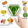 thumbnail image 4 of Pelador de verduras 3 en 1, 3 piezas, multifuncional, pelador de frutas y verduras, pelador giratorio de acero inoxidable en juliana, 4 of 7