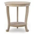 thumbnail image 4 of Homestock Renaissance Rhapsody Side Table, 22"D X 22"W X 21.38"H, Round Table Top, 1 Shelf, End Table, Curved Legs, Living Room Furniture-Color:Natural Wood, 4 of 8