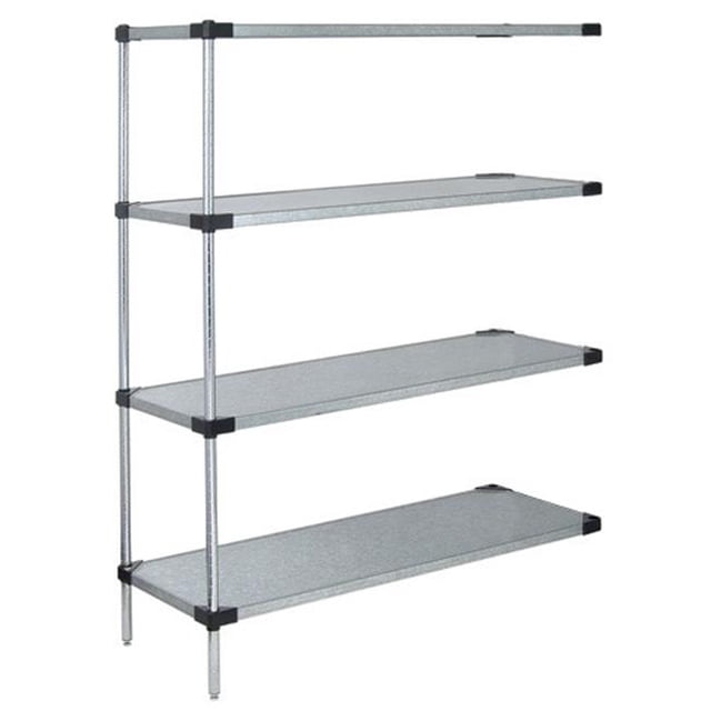 Unité d'Extension d'Étagères Solides en Acier Galvanisé à 4 Étagères - 21 x 30 x 63 Po