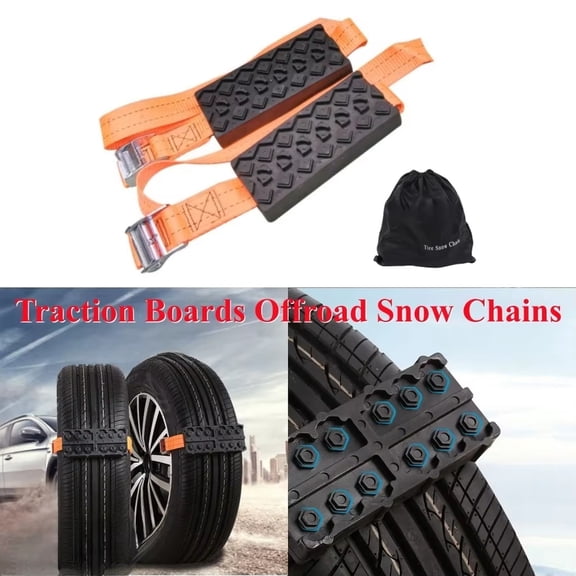 Traction Track,Traction Boards Offroad Snow Chains Replaces Recovery Boards & Tire Chain For Stuck Tires in Ice Mud Sand Snow For Car
