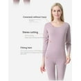 thumbnail image 2 of 2022 New AB Side De Velvet Double-sided Sanding Cationic Autumn Clothes And Trousers Ladies Fever Seamless Thermal Underwear Set Bean paste red XL, 2 of 9