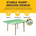 thumbnail image 4 of St. Patrick's Day Table Cloths for 5 Foot Rectangle Tables, Spring Lucky Grass Sage Green Buffalo Plaid Patio Waterproof Elastic Fitted Tablecloths, Washable Rectangular Table Cover for Camping, 4 of 8