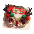 thumbnail image 2 of Gafas navideñas, monturas de gafas navideñas, gafas de disfraz para niños y adultos, para fotos de decoración navideña Astas de café Macarena Marcos de anteojos, 2 of 8