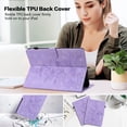 thumbnail image 4 of GSFY Case Compatible with iPad Air 11 inch (M3/M2-2025/2024), iPad Air 10.9 inch 5th Gen 2022 & 4th Gen 2020, PU Leather Magnetic Closure Folio Stand Cover Multiple Viewing Angles, Puprle Bloom, 4 of 8