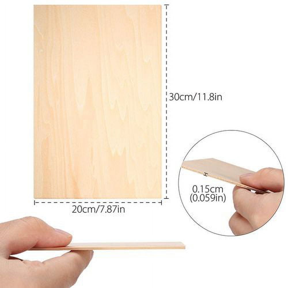 10 Pack 4mm Balsa Wood Sheets 100mm X 300mm Natural Unfinished Wood for  House Aircraft Ship Boat DIY Wooden Plate Model Craft Project US3004