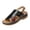 Womens Sandal - Black, variant on Walking Sandals for Women Open Toe Casual Slingback Sporty Wedge Sandals Adjustable Hook and Loop Straps Contrast Stitching Textured Outsole