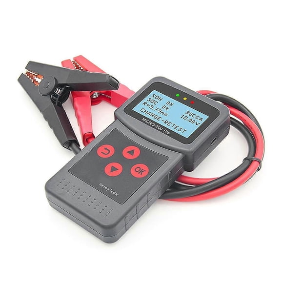 Probador de baterías para automóviles y motocicletas Micro-200 Pro 12/24V Analizador digital de sistemas de baterías multilingüe para la versión de Brasil