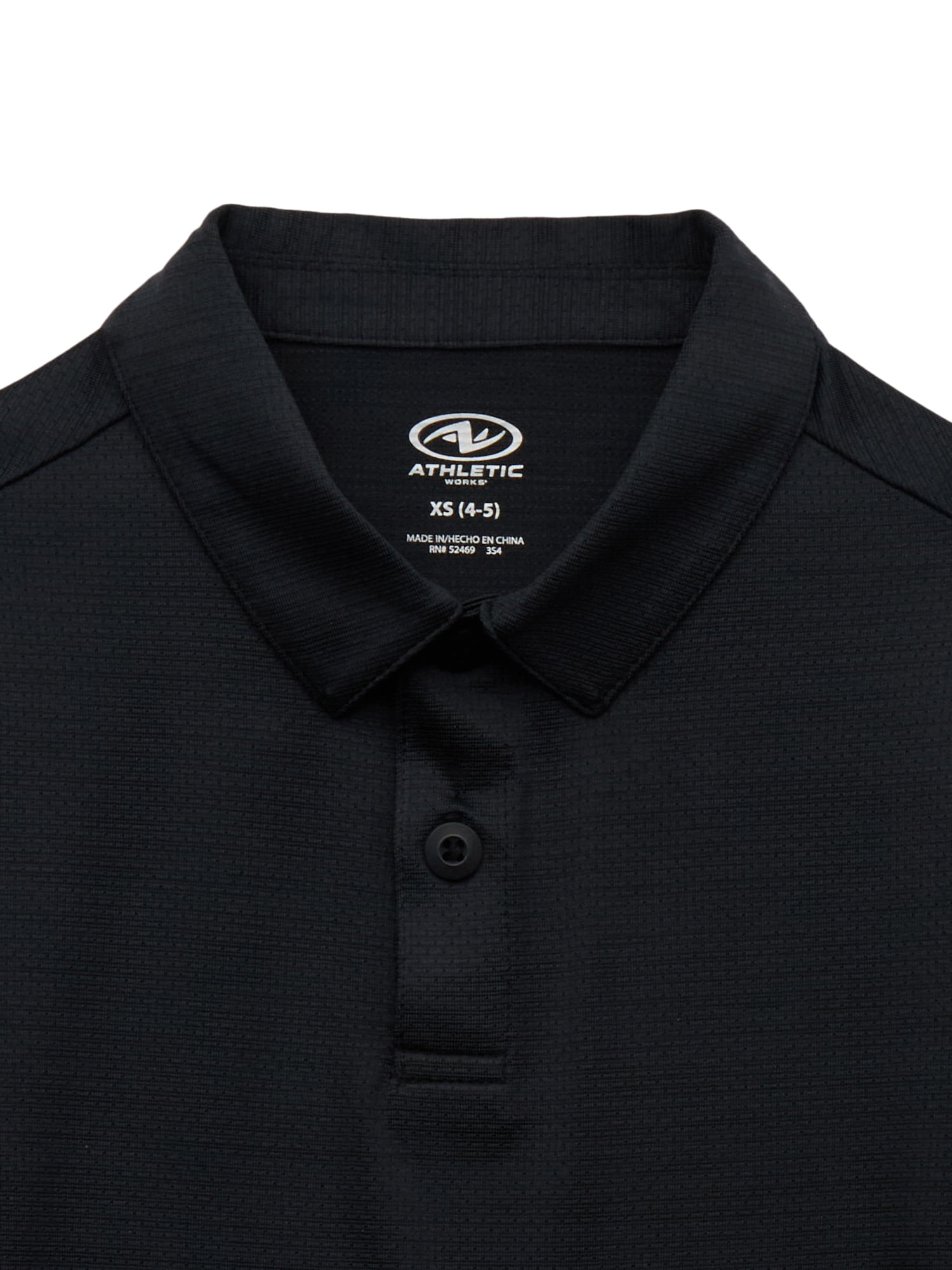 Athletic Works Boys Short Sleeve Performance Polo Shirt, Sizes 4-18