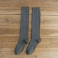 thumbnail image 5 of Thick Mens Knee High Long Socks ,Soft , Size 2 Dark grey, 5 of 8
