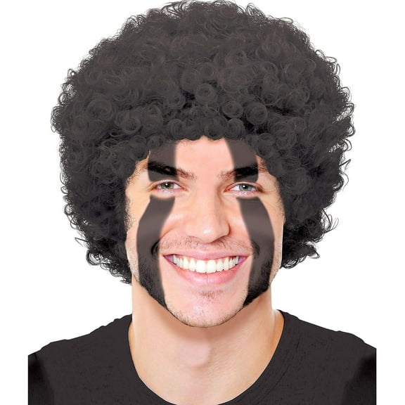 ibrant Black Curly Party Wig Costume - 1 Count - Premium Synthetic Fiber & Non-Itchy - Perfect For Halloween, Cosplay, & Festivals