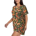 thumbnail image 2 of Lsque Fruits Peach Women's Short-Sleeved Pajama Set - 2 Piece Soft and Lightweight Sleepwear Set-Medium, 2 of 9