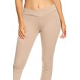 thumbnail image 5 of Women's Mid-Rise Seagull Shaped Skinny Ponte Pants with Elastic Waistband, 5 of 6