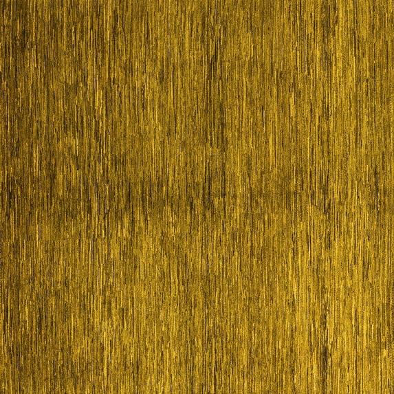 Ahgly Company Machine Washable Indoor Square Abstract Yellow Modern Area Rugs, 7' Square
