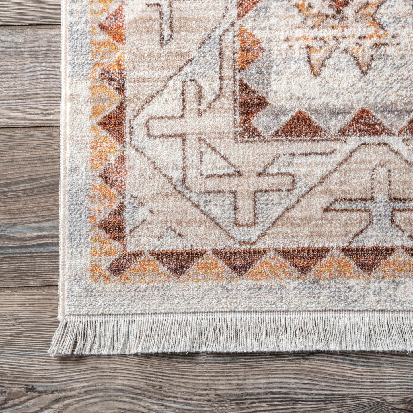 nuLOOM Mystic Faded Native Panels Area Rug, 8' x 10', Beige