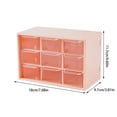 thumbnail image 4 of Huayishang Storage Box Desktop Nine Grid Storage Box Transparent Drawer Table Shelf Multi Layered, Kitchen Essentials Clearance Sale Pink, 4 of 4
