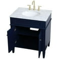 thumbnail image 3 of 30 inch single bathroom vanity in blue, 3 of 16