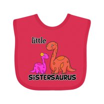 Inktastic Little Sistersaurus Girls Baby Bib