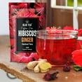 thumbnail image 4 of BLUE TEA - Hibiscus Ginger Herbal Tea - 100 Tea Bags || Caffeine Free || Hibiscus - Ginger | Ziplock Pouch, 4 of 6
